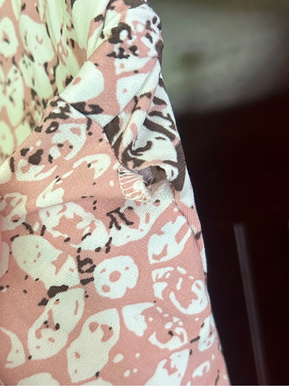 Y2K DAISY FUENTES Babydoll Brown Pink Blouse Top Coquette Preppy Mall Girl Sz M - Picture 8 of 11